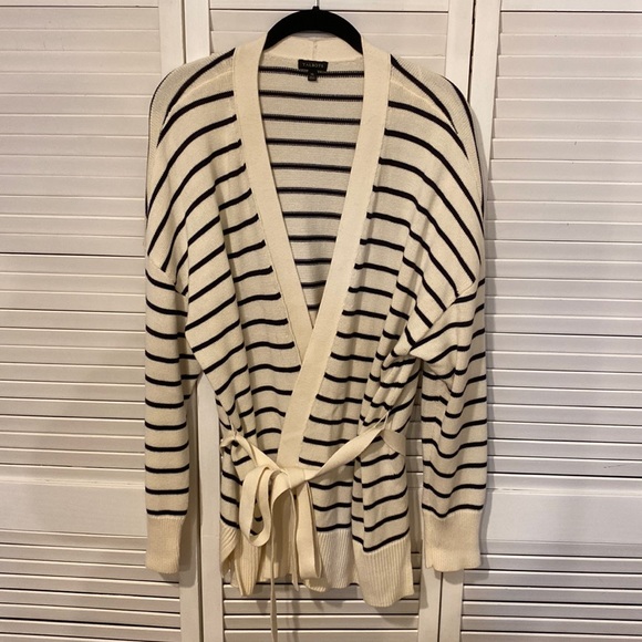 🌟HP🌟 Talbots Striped Tie Waist Sweater - Picture 2 of 7